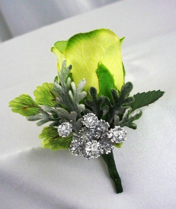 Rose Bud Boutonniere Wedding Boutonnieres Mint Green Corsage Etsy