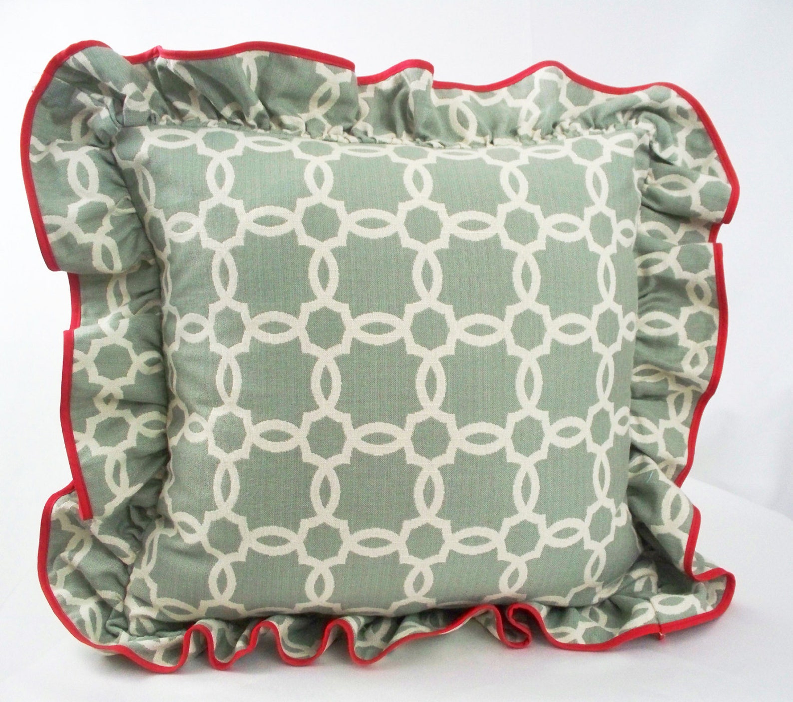Ruffle Accent Pillow, Ruffled Pillow Cover, Ruffle Cushion, Ruffle