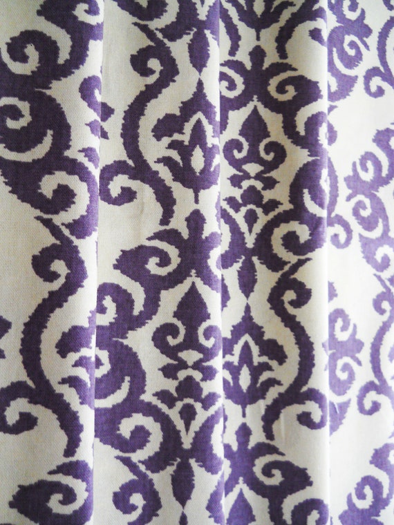 Lined Curtain Panels Purple Window Treatments Living Room Etsy