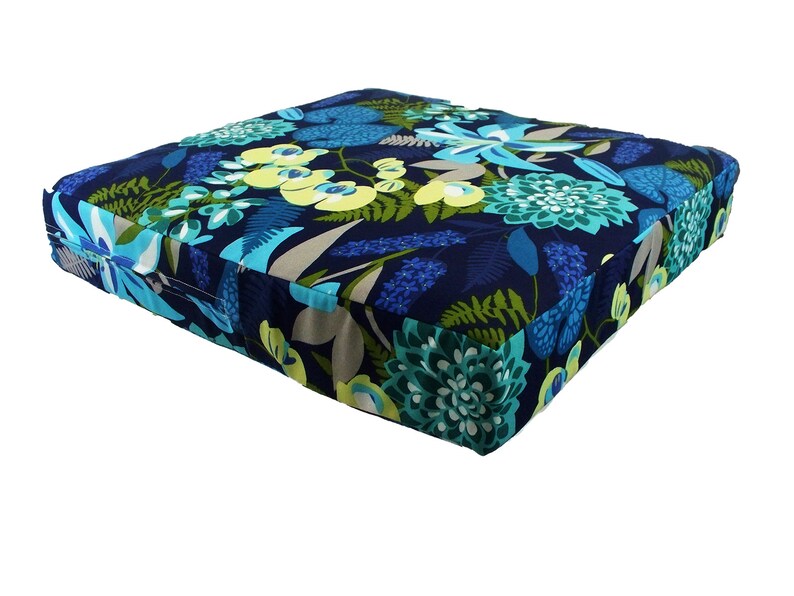 Tropical blue seat cushions Marine blue patio Caribbean Etsy