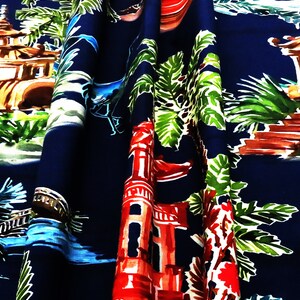 Grommet Top Chinoiserie Toile Curtain Panel Drapes Window Treatments Oriental Drapery Bedroom Living Room, Sliding Door