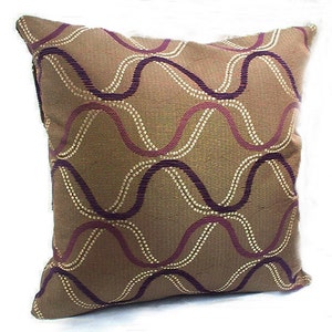 Brown and purple pillows, Designer pillow covers, Brown throw pillows, Brown pillows, Purple pillow covers, Purple throw pillow, Lavender image 3