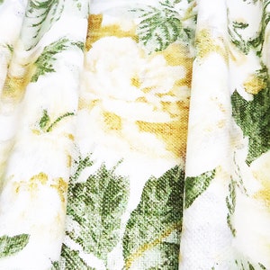 Cortinas amarillas mostaza, cortinas florales para ventana, cortinas opacas verdes, cortinas amarillas claras, cortina amarilla para la decoración de la cocina del dormitorio de la sala de estar
