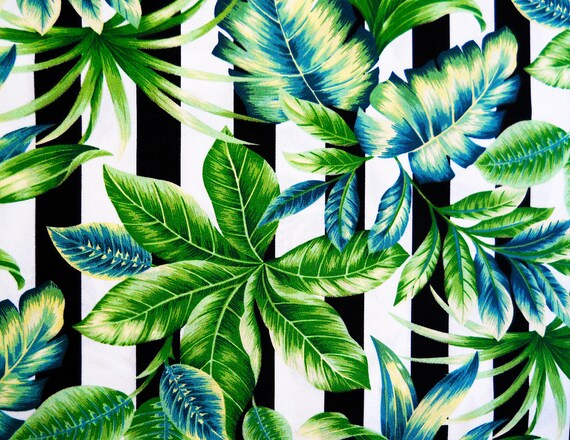 Tropical Leaf Palm Outdoor Curtain Panels 72 Patio Door Etsy