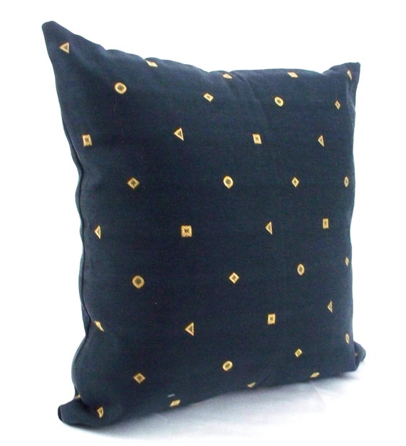 Navy pillow cover, Navy pillow, Blue Decorative throw pillows, Accent pillows, Gold decorative pillows, Unique decorative sofa couch pillows