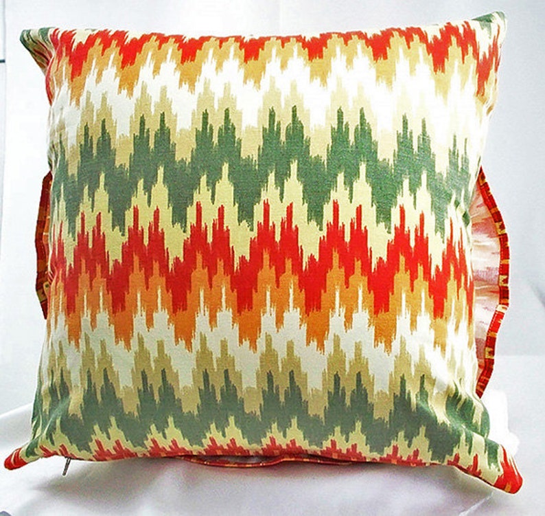 Ruffle Decorative Pillow Chevron Pillow Case Ruffle Pillow Etsy UK