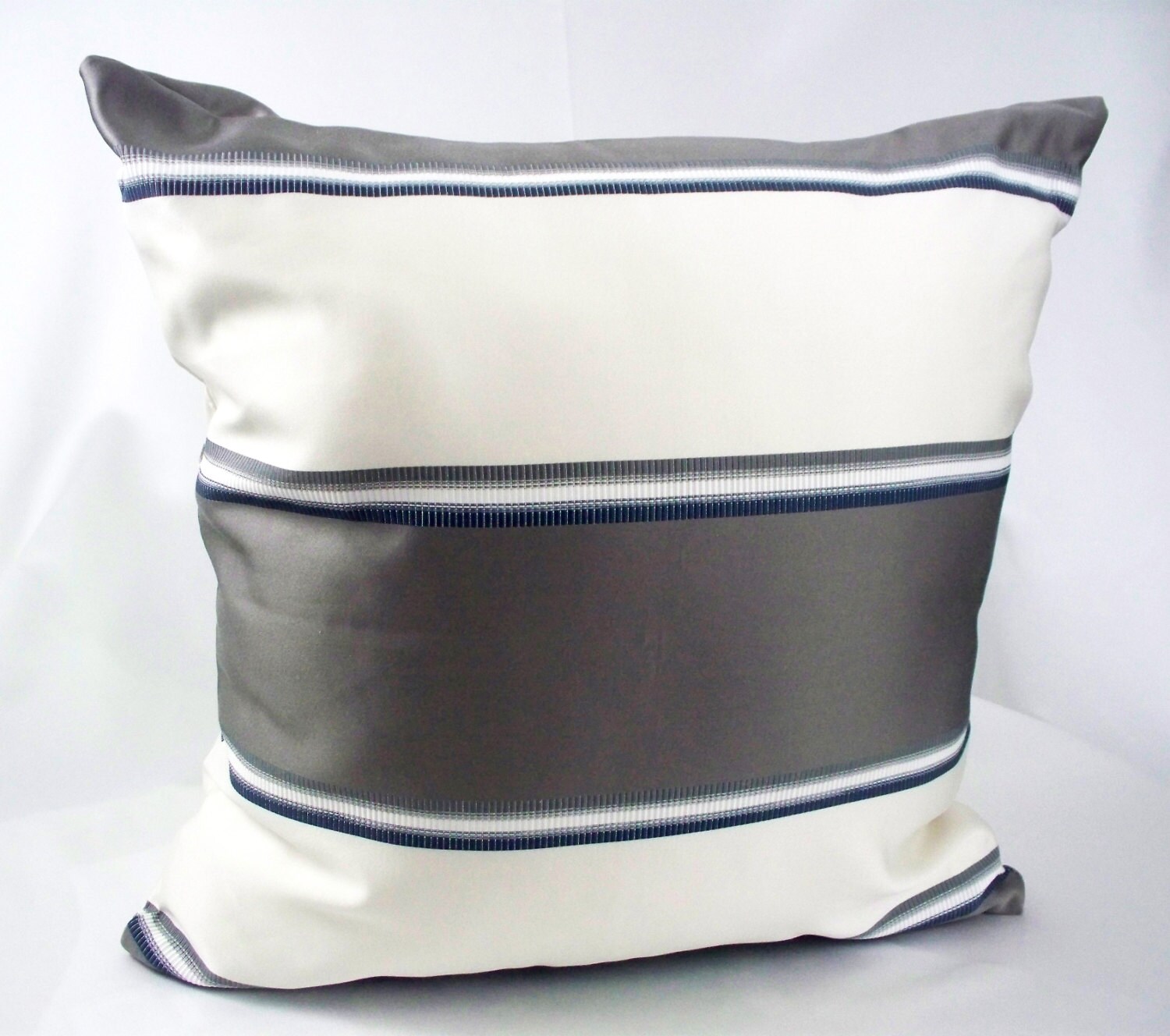 Grey White Striped Pillow Gray Stripe Pillow Case Striped Etsy Ireland