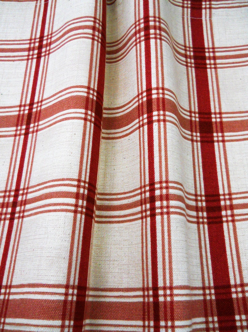 Plaid red Valances Pantry Crimson Waverly Window treatments Etsy