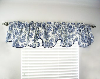 Window toppers, Valance curtains blue, Window treatments, Blue white drapes panels, Custom top ideas kitchen coverings drapery dressing