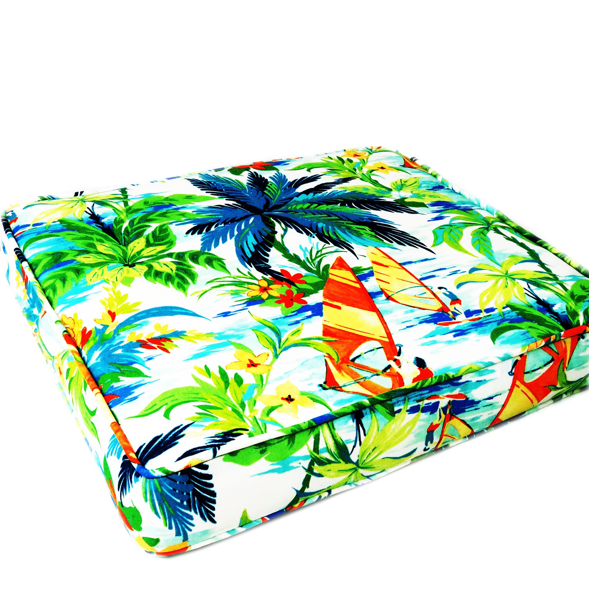 Tropical Outdoor Seat Cushion Covers Nautical Sofa Couch Replacement Patio Floral Furniture Ocean Leaves Etsy
