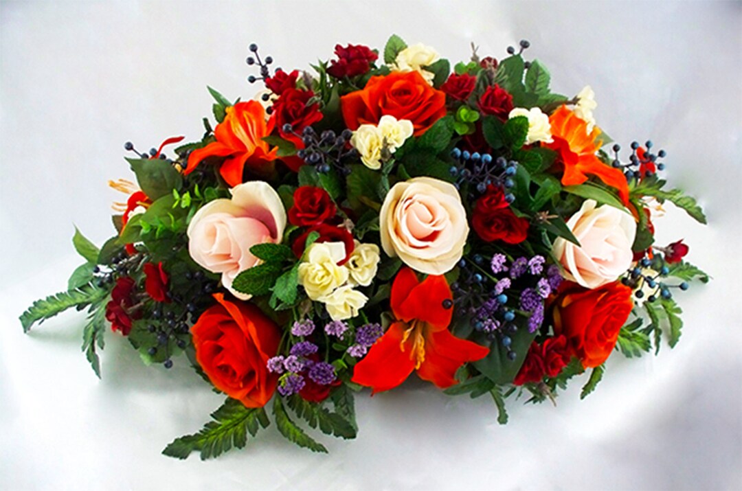 Centerpiece Wedding Table Flowers Silk Flowers Dining Room Oval Long