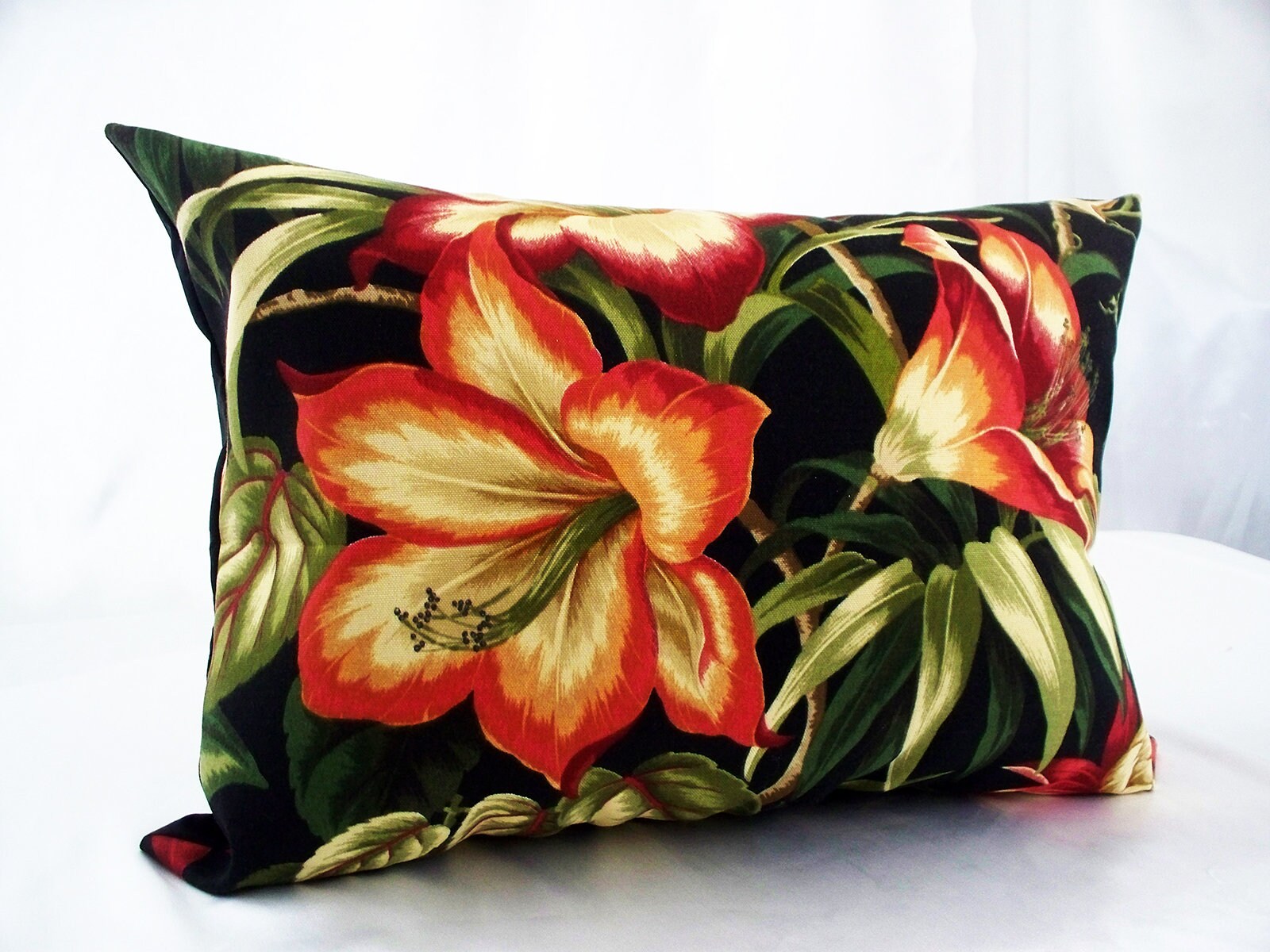 black floral throw pillows