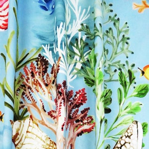 Beach Curtains Pinch Pleat Curtains Pinch Pleat Drapes For Traverse Rod Blackout Drapery, Bedroom Living Room Kitchen Bathroom, Beach Showe