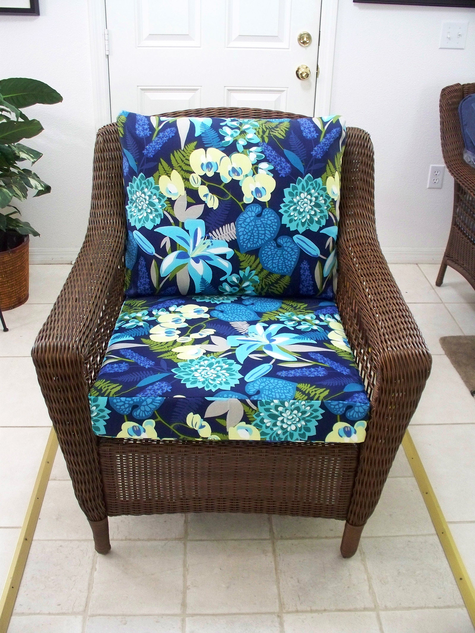 wicker loveseat and chair cushion sets on Deep Seat Cushions Set Cushion Set Of 2 Replacement Chair 24x24 Wicker Patio Outdoor Seating Lounge