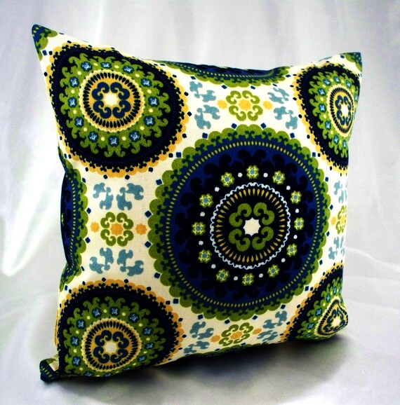 Blue circle pillow hot sale