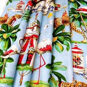 Tende a pannello con tasca per asta, tende in toile chinoiserie, tende colorate e luminose, oscuranti, per soggiorno, camera da letto, stampa blu, rossa, verde, acquamarina