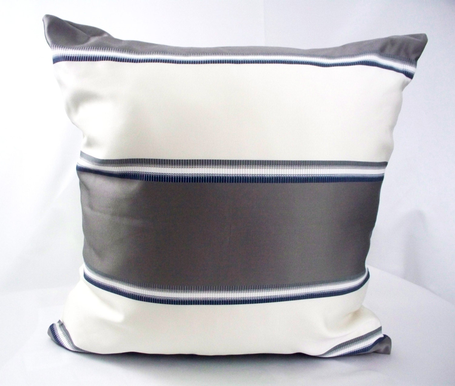 Grey White Striped Pillow Gray Stripe Pillow Case Striped Etsy Ireland