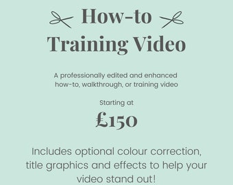 How-to Training Video Editing