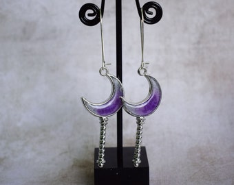 Moon Wand Earrings, Fairy Wand Earrings, Lunar Jewellery