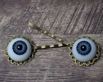 Gruselige Augapfel Haarspangen: Gruseliger Grunge Haarschmuck