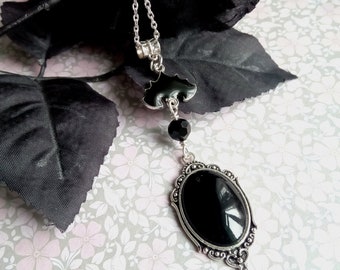 Bat Pendant Necklace, Gothic Jewellery, Alternative Fashion, Black Jewellery, Goth Necklace, Bat Jewellery, Goth Gifts, Vampire Jewellery