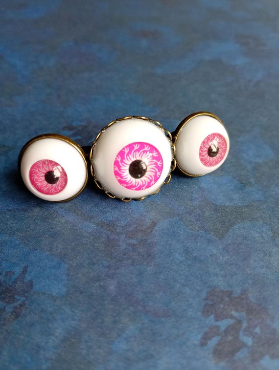 Eyeball Barette Hair Clip, Horror Hairclips, Alternative Fashion, Horror Gifts