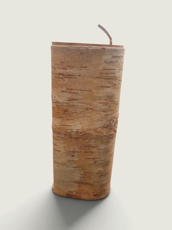 Scandinavian Birch Bark Box with Wooden Sliding Lid