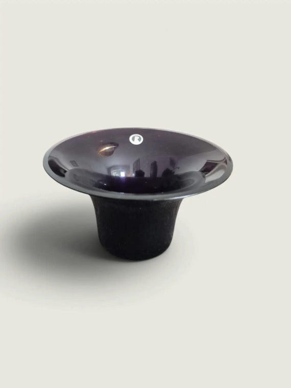 Vintage Riihimäen Lasi Purple Glass Candle Holder | Small Bowl