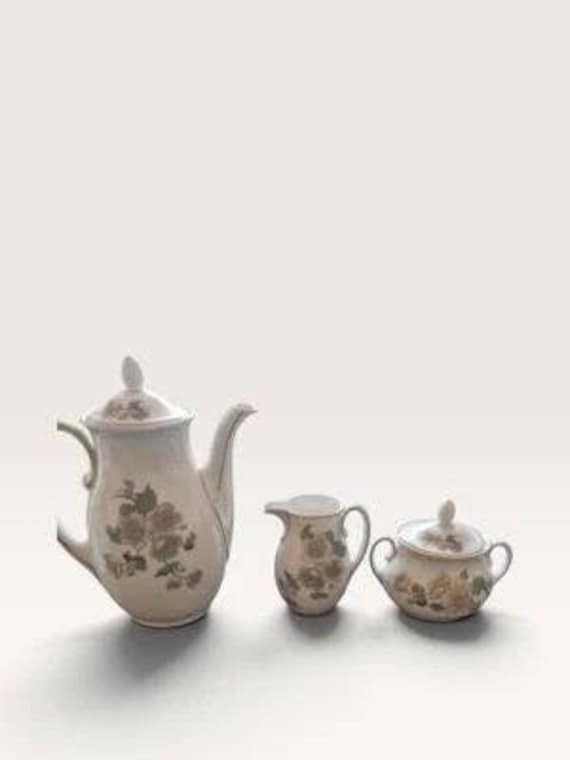 Vintage Edelstein Bavaria Porcelain Coffee Set – Coffee Pot, Creamer & Sugar Bowl