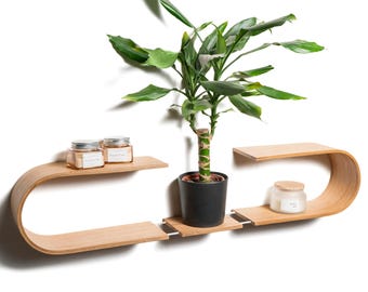 Floating Wooden Wall Shelf - Luno