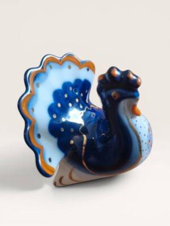 Vintage Lomonosov Porcelain Bird Figurine - Hand-Painted Ussr