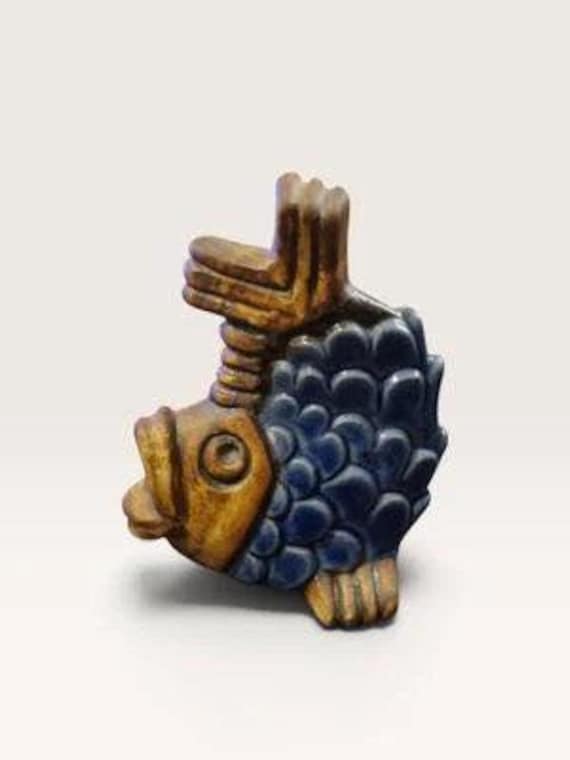 Willi Fischer For Ego Stengods – Vintage Stoneware Fish Figurine