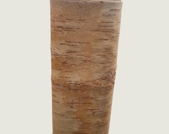 Scandinavian Birch Bark Box with Wooden Sliding Lid