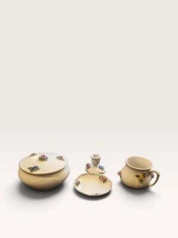 Vintage von Schierholz Porcelain Vanity Set – 4 Pieces, Dresden Style