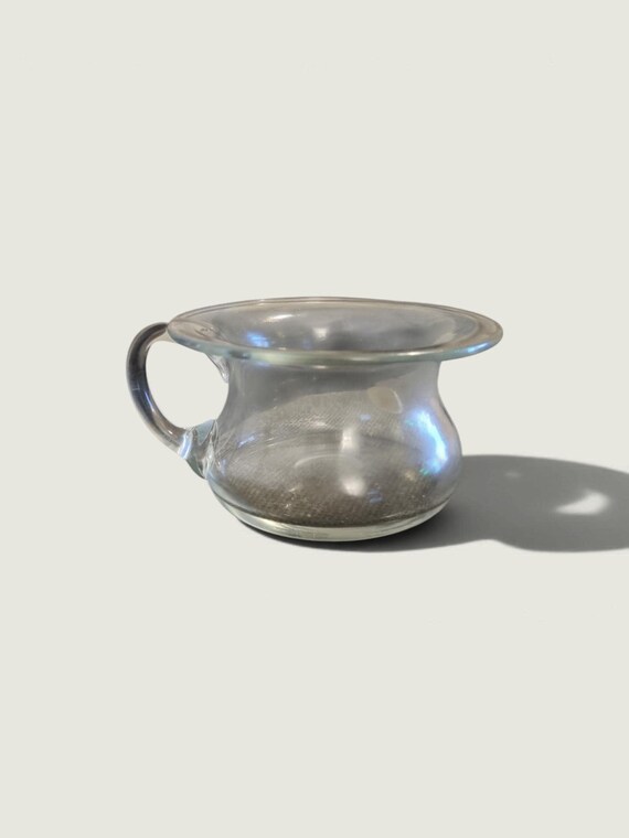 Vintage Bohemia Crystal Candle Holder with Handle