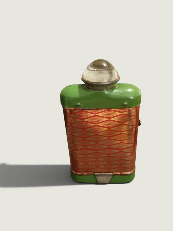 Vintage Metal Pocket Flashlight – Green & Copper-Toned Finish