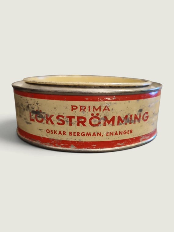 Vintage Oskar Bergman 'Prima Lökströmming' Collectible Tin