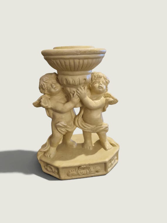 Decorative Cherub Figurine Candle Holder