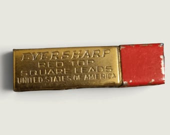 Vintage Eversharp Red Top Square Leads Tin – B Soft, Wahl Co. Chicago