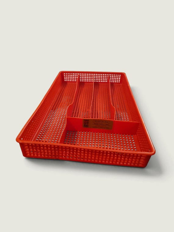 Hammar Plast Red Cutlery Organizer Tray – Perforated Design