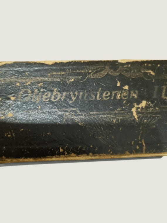 Vintage Ideal Razor Honing Stone With Original Box & Swedish 1912 Testimonials