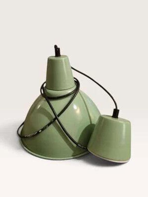 Vintage Mid-Century Scandinavian Mint Green Pendant Light - 1960s