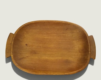 Handcrafted Oval Wooden Serving Tray