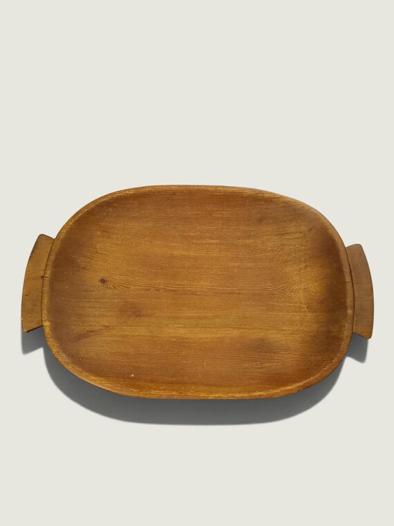 Handcrafted Oval Wooden Serving Tray