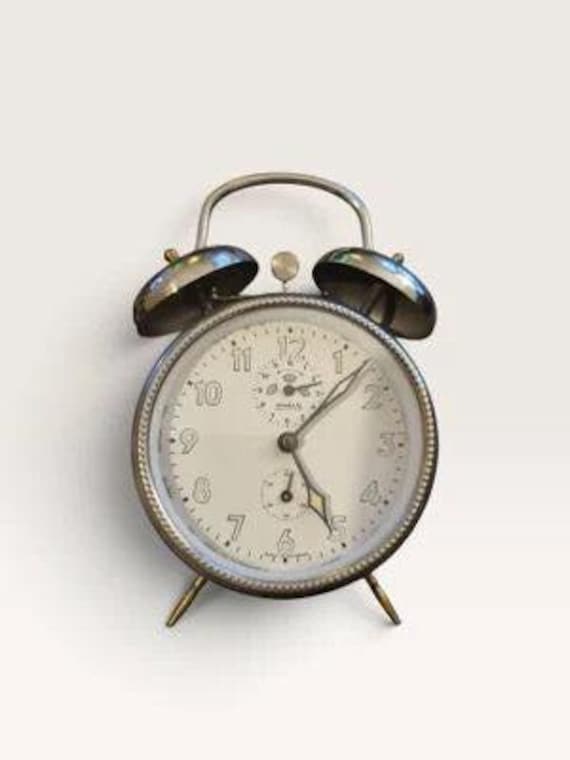 Vintage Wehrle "Three Crowns" Mechanical Alarm Clock - German Made