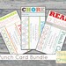 Printable Punch Card Bundle - Chore, Read A Book, and Memorize A Bible Verse - INSTANT DOWNLOAD - Printable Digital Files