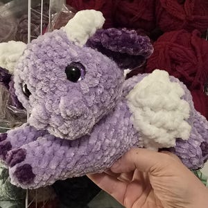 Handmade Crochet Chenille Plush Dragon / Soft Amigurumi Stuffed Animal / Fantasy Toy/ Christmas /Birthday /Baby Shower Gift / Soft & Snuggly