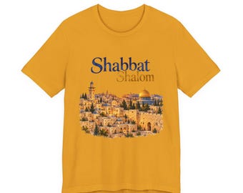 Shabbat Shalom Jeruzalem Skyline T-shirt