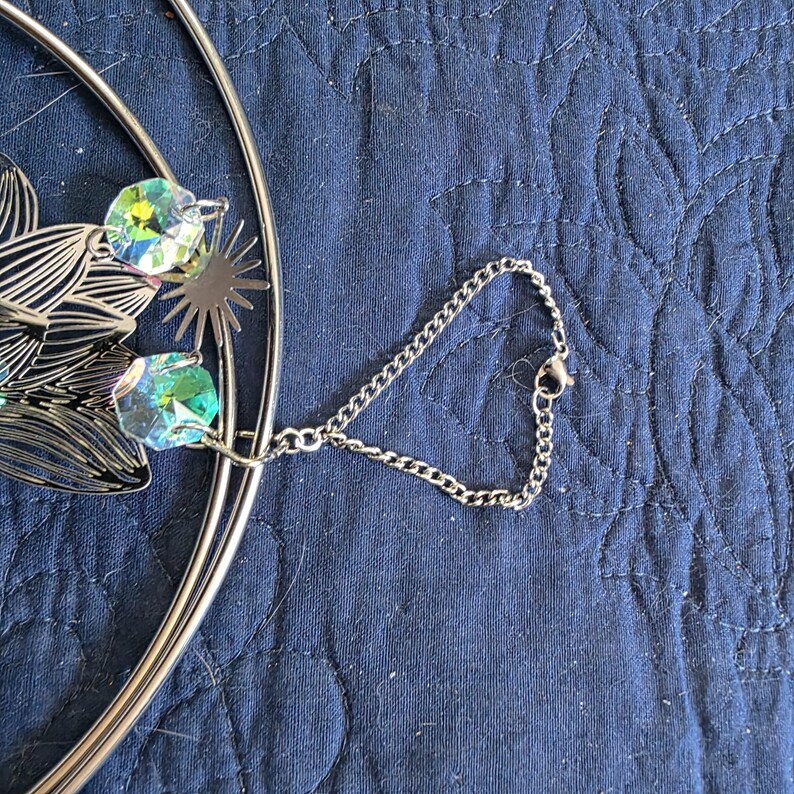 Handmade Lotus Flower Suncatcher, Iridescent Crystal Sun Catcher ...