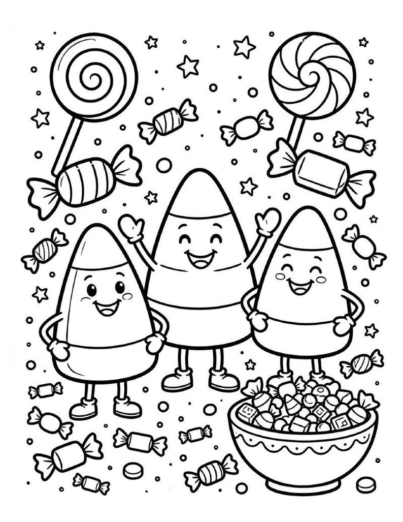 Halloween Coloring Book Printable | 20 Spooky Cute Coloring Pages for ...